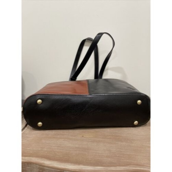 Patricia Nash Tote Bag Danville Colorblock Black British Tan Leather NEW - Picture 14 of 14
